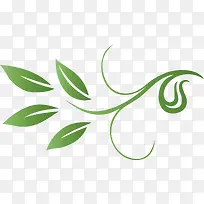 绿色创意藤蔓装饰png图
