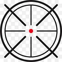 黑色圆圈交叉十字准星