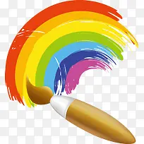 矢量画笔与彩虹