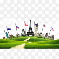 绿色建筑会展中心素材
