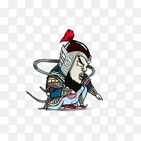 中国年俗传统文化门神免抠png