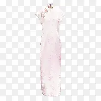 粉色刺绣旗袍女图片素材