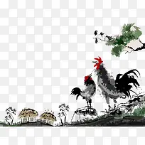 中国风鸡图案