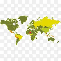 绿色的世界地图
