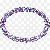 紫色椭圆形边框