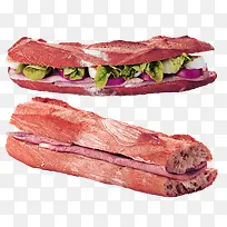 老面包夹腊肉