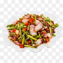 湘菜系列美食蒜台炒肉