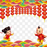 新年中国风纹理红色主图免费下载
