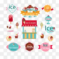 冰淇淋店装饰贴纸