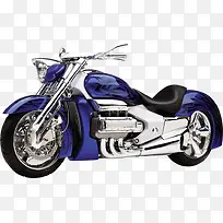 蓝色摩托车