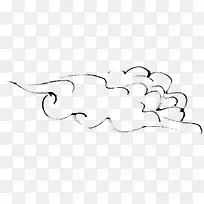 手绘素描创意合成云朵造型