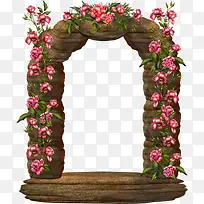 花卉装饰拱形门
