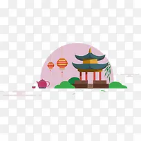 中秋文化艺术图案