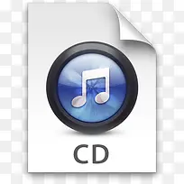 CD蓝色iTunes的文件类型的图标