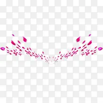 玫红色花瓣飘落效果图