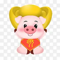 2019猪年卡通猪恭贺新春