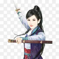 长剑干练女子