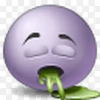 呕吐物呕吐绿色的表情