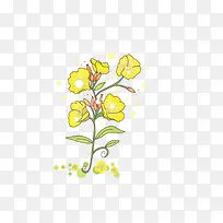 可爱画风的小黄花装饰