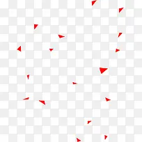 红色不规则三角形飘落