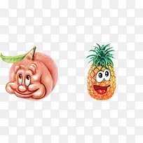 桃子和菠萝