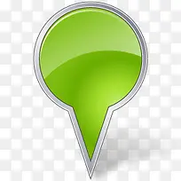 Map Marker Bubble Chartreuse I