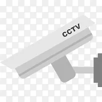 一个灰色CCTV摄像头