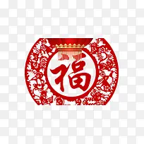 过年橱窗福字底纹