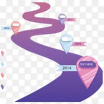 紫色弯道流程图表