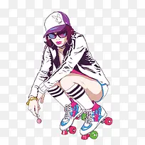 矢量时尚少女