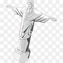 手绘雕塑耶稣