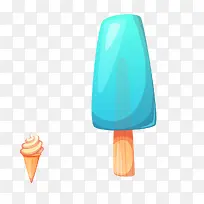 夏日卡通冰淇淋矢量图