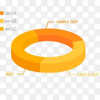 彩色立体圆环图表设计