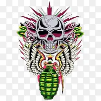 灰色骷髅绿炸弹