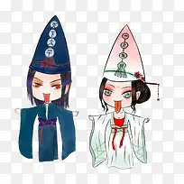 中元节插画幽灵鬼怪插画设计