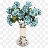 植物花朵花瓶蓝色纸花