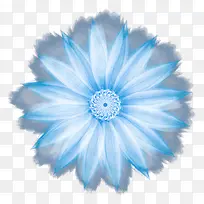 炫酷蓝色花朵顶视图