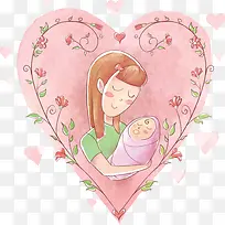 母亲节抱着婴儿的妈妈