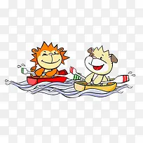 动物们划船比赛