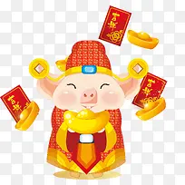 新春拜年财神节素材