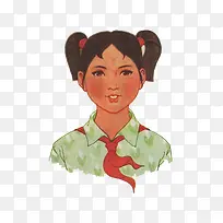 复古风少先队员红领巾