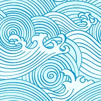 浮世绘海洋纹理