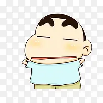 浓眉男孩的脸