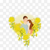彩铅手绘油菜花