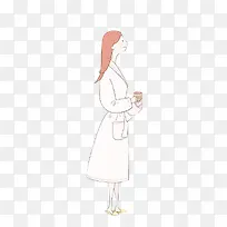 和咖啡的女人