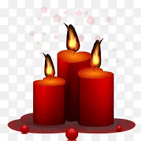 情人节红色浪漫爱心蜡烛