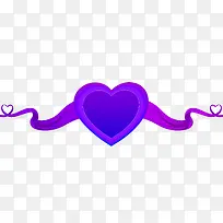 紫色爱心文字低