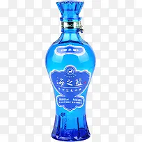 海报蓝色海之蓝酒瓶