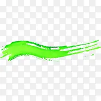 绿色笔刷曲线素材