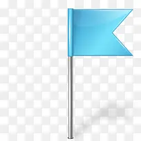 蓝色的旗帜图标